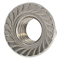 Dado con flangia seghettata acciaio inossidabile A2 Din 6923