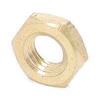 Dado esagonale basso ottone grezzo Din 439