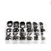 Confezione assortimento di anelli elastici esterni acciaio nero Din 471