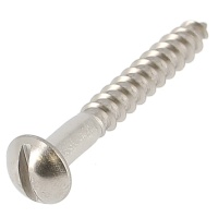 Viti legno testa rotonda con intaglio acciaio inossidabile A2 Din 96