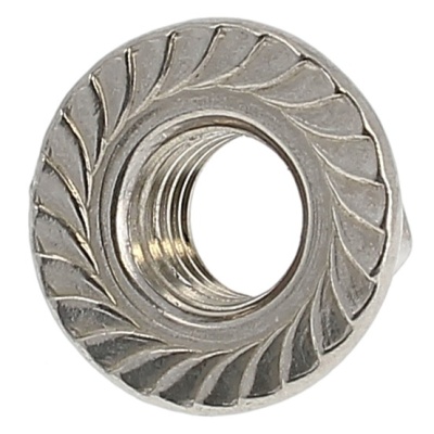 Dado con flangia seghettata acciaio inossidabile A2 Din 6923