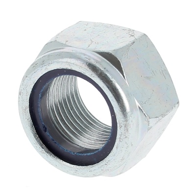 Dado Nylstop acciaio zincato bianco Din 985